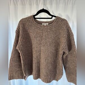 Alex Mill Women's Heathered Brown Crew Neck Sweater